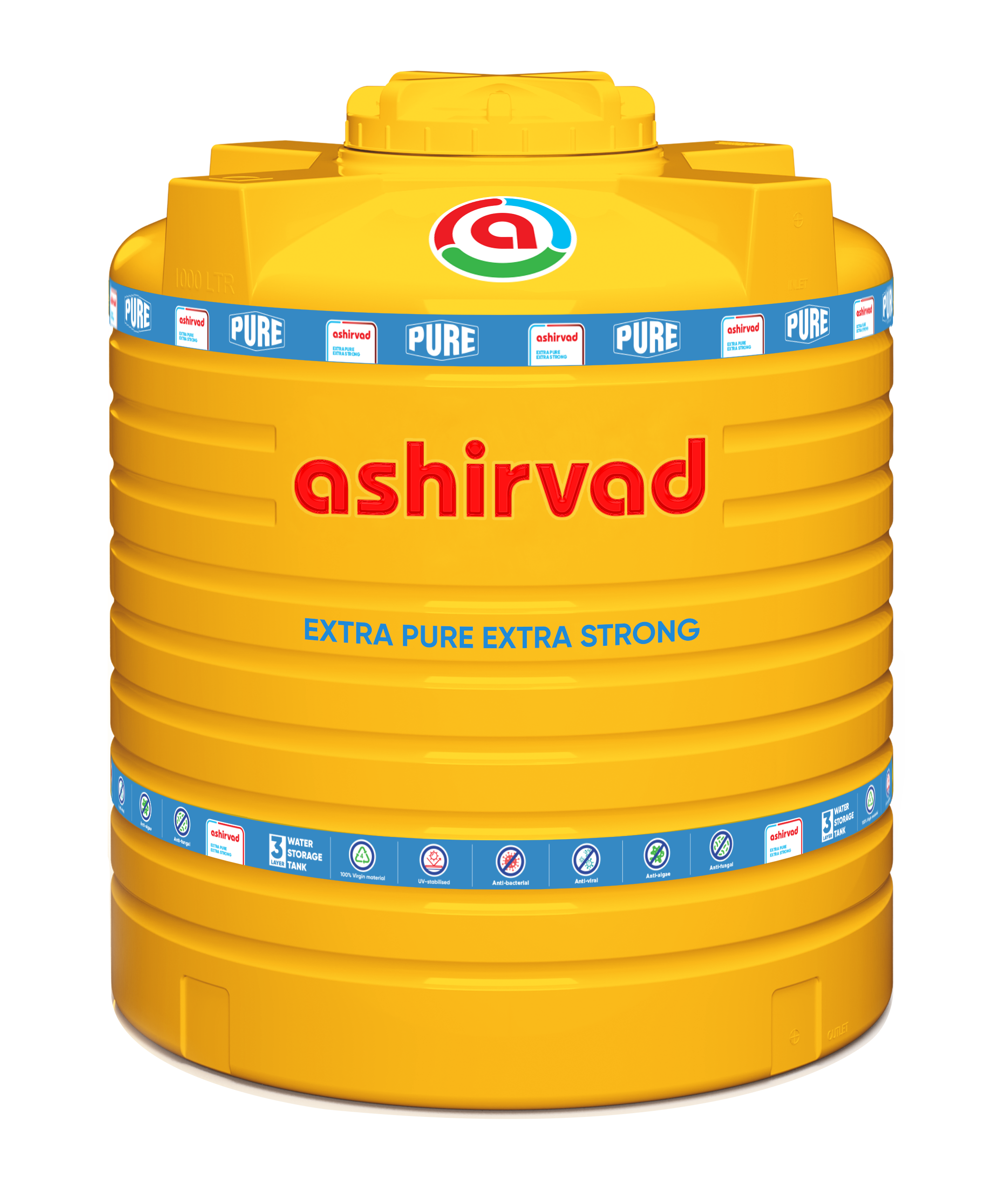 Yellow Color Drinking Water Tank