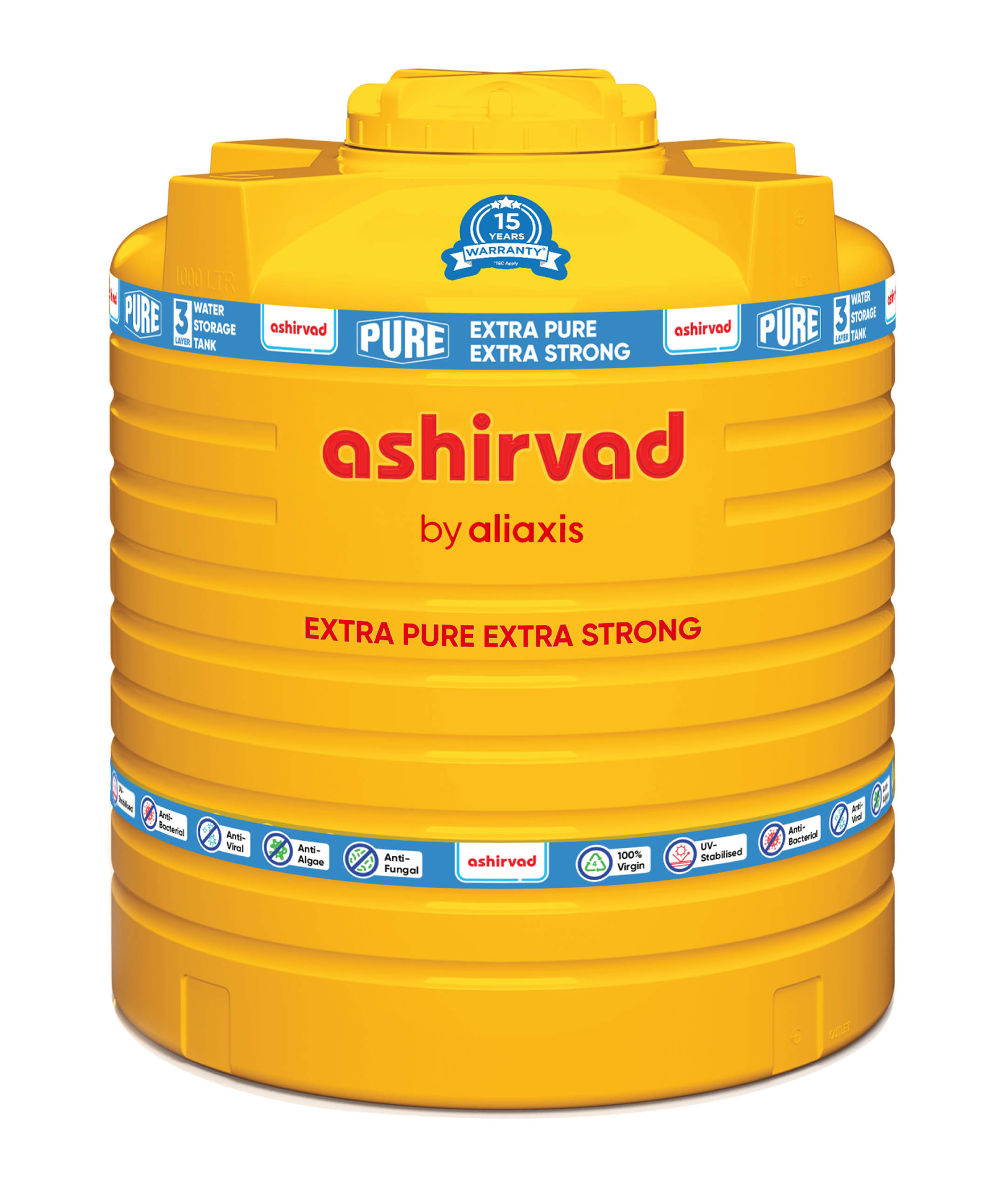 Yellow Color Drinking Water Tank