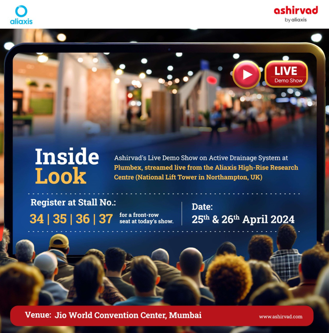 Live Demo Show on Active Drainage System from Aliaxis High-Rise Research Centre, UK