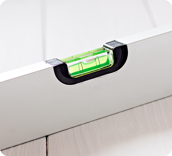 Pre-Assembled with Spirit Level